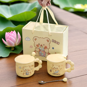 Ceramic Mugs Cute Birthday Gifts for Women Best Friends Creative Gift Boxes Cartoon Theme Versatile Occasions Gift Sets