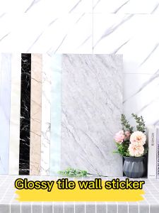 100PCS Marble Wallpaper Tiles Sticker 30X60CM Self-Adhesive Waterproof decor wall PVC printed Sticker f Oilproof