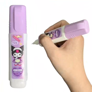 Sanrio 15ml Correction Fluid Gift Set - Kuromi Style with 15ml Correction Liquid Pen - Quick Dry for School & Office Supplies - Ideal Kuromi Gift Set