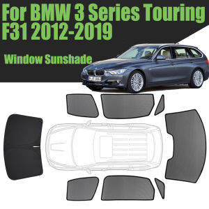 Custom Car Window Sunshade For BMW 3 Series Touring F31 2012-2019 Wagon Magnetic Curtain Mesh Front Windshield Frame Curtain