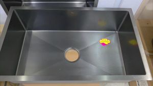 Billion PVD Technology Single Bowl Kitchen Sink S/Steel SUS304 Free Basket Waste And Pull Out Tap [ANTI-SCRATCHES]