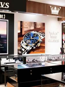 OLEVS | Đồng Hồ Nam Tự Động Chống Nước Dây Thép