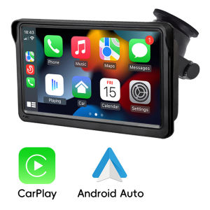 Hippcron 7inch Car Radio Wireless Carplay And Wireless Android Auto Touch Screen Multimedia Video Player With AUX USB For Camera