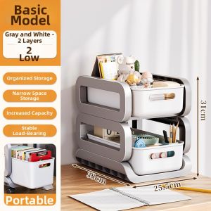 MEIZHUFU | Movable Book Storage Rack Multi-level