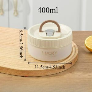 WORTHBUY | Hộp Cơm Trưa Tròn Có Thể Dùng Lò Vi Sóng Chống Rò Rỉ Bằng Nhựa Có Tay Cầm Dành Cho Trẻ Em & Người Lớn Thân Thiện Với Môi Trường Dùng Cho Trường Học Dã Ngoại Chuẩn Bị Bữa Ăn