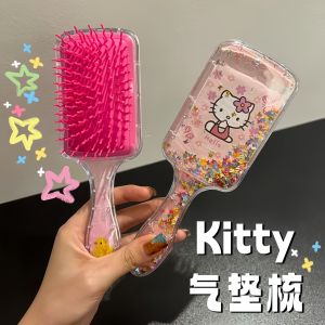 HelloKitty Cartoon Massage Comb Womens Home Use High Hairline Air Cushion Comb Anti-static Airbag Shampoo Brush