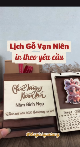 Lịch gỗ để bàn - lịch năm mới Bính Ngọ 2026 - quà tết quà sinh nhật tốt nghiệp quà kỉ niệm ý nghĩa - quà tặng độc đáo cho dân văn phòng
