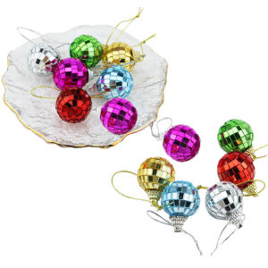(12Pcs/pack) 4cm Christmas Decoration Multi-Color Mirror Ball Pendant Balls Decoration Home Window Scene atmosphere DIY