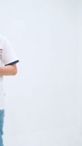 Otsky Kaos Pria Small Logo Two Strip Holy X RHT020 Katun Pendek