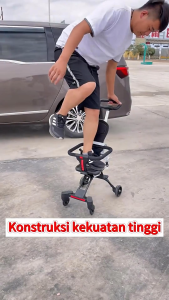 BEIGE stroller bayi 2 Arah Traveling Cabin Size/Maksimum 50kg(Sepeda motor dapat dibawa)