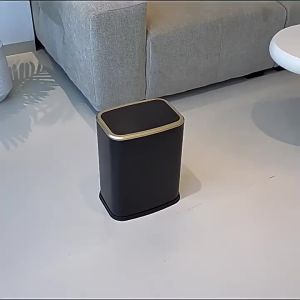 Lid-operated Large-capacity Stainless Steel Trash Can
