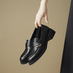 British Style Flat Bottom Mary Jane Shoes Size 33-43 Retro Buckle Closure Fashionable Casual round Toe Rubber Outsole