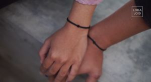 Gelang Couple Black In Black Pasangan Kasual Simpel Minimalis Cube Bracelet Microcord
