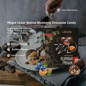 Sugar-Free Blueberry Cedar Nut Chocolate Candy Womens Favorite Low-Temperature Chocolate Snack from Russia ARLES Brand