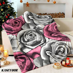 Beast Kingdom | Rose Hues Winter Summer Flannel Blanket Throw Fleece Soft Fuzzy Plush Cozy Fleece Blankets for Sofa Ideal Gifts
