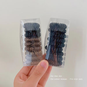 ริบบิ้นยางยืดสำหรับผู้หญิง สีดำ ไร้รอยต่อ โปร่งใส สายรัดผมแบบยืดหยุ่น ทรงกลม ขนาดเล็ก สำหรับผู้หญิง