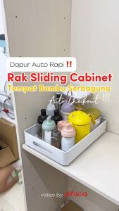 PIFACIA Rak Kabinet Tarik Keluar Masuk Penyimpanan Geser Rak Piring Bumbu Mangkuk Peralatan Dapur Serbaguna