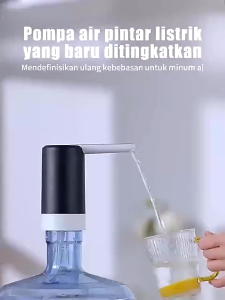 Pompa Galon Elektrik mitsuKi 3 Tombol sama 1 tombol dengan Timer dan Baterai Rechargeable - Warna Cinnamon/Hitam