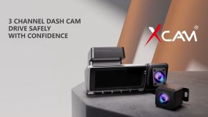 XCAM กล้องติดรถยนต์ XCAM รุ่น K26 บันทึกแบบ 3 กล้อง กล้องหน้า 2K ด้านในรถ-กล้องหลัง 1080P Wi-Fi หน้าจอ 3.16 นิ้ว