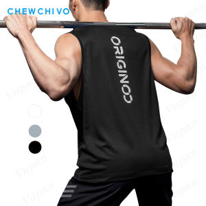 Vupan Sweatproof Singlet for men Antibacterial vest Muscle Tops Fitness Print Singlet Men Ice Cool Tank Top