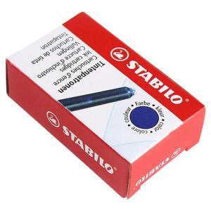 STABILO | Non-Carbon Ink Cartridge Blue and Black Ink High Capacity 3 Sec Quick-Dry