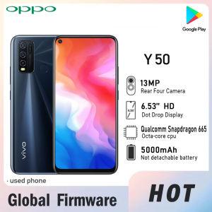 vivo | Global Firmware VIVO Y50 smartphone 4G 5000mAh 16.0MP 2340×1080 Snapdragon 665 6.53" in good condition Used Phone