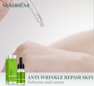 MABREM Fullerene Snail Anti-wrinkle Serum Deep Hydration Repair Increase Skin Moisturizing Elasticity Ampoules Whitening