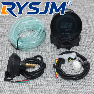 RYSJM | Smoke Lens 52MM Boost Turbo Gauge -15~45PSI Digital LED Light Turbo Meter Indicator for Petrol Car 12VDC