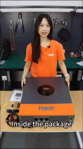 PowMr 11KW Hybrid Solar Inverter 500Vdc Supports 48V Lifepo4 Battery Can Parallel Up to 9 Unit Built in 150A MPPT Solar Charger Controller