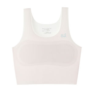 Girls Vest Developmental Stage Primary School Students 8-12 Years Old Anti-Protrusion Thin Underwear Mid-Length Teenage Bras