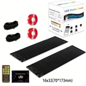 24V Truck Devils Eye Truck LED Display Lights Dynamic Flex Panel 33 Models Soft Screen Lights Decoration LED Car LED Lighting