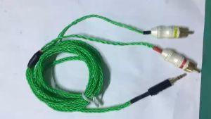 Dây 3.5mm ra 2 đầu AV(RCA) 8 lõi mạ bạc chất lượng cao.