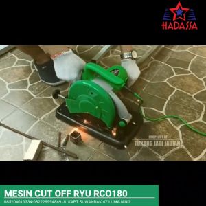 Ryu Cut Off Cutting Wheel Chop Saw Mesin Potong Besi Mini 7 inch RCO180 180 Mm FREE Mata Potong 7\"