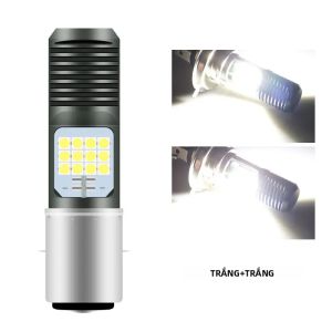 1 Bóng Đèn Pha Xe Máy H4 HS1 BA20D P15D 3030 24MSD LED Hai Màu Trắng Vàng Lắp Đặt Dễ Dàng Cho Xe ATV Xe Máy Xe Đạp