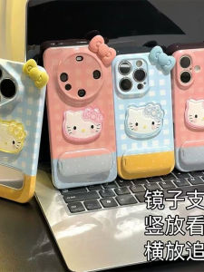 Ultra-Thin KT Cat Grid Pattern Phone Case for Oppo Findx9pro X8X7X6Pro X3 Womens Style Anti-Fall Protection Cover Couples K9Pro