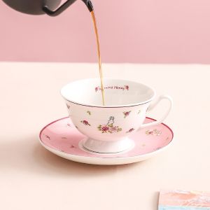 Korean Style Cute Ceramic  280ML Coffee Cup & Saucer Set Mug Gift Box Packaging