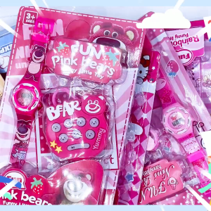 Jam Tangan Kartun+Mainan Mesin Game Groundhog Lucu Anak-anak Mainan Mesin Kartun