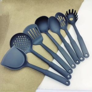 Tefal Kitchen Utensils 7-piece set: Denser Spatula Scoop Spaghetti Claw Soup Spoon Perkakas Dapur Nylon Lebih Padat Spatula Senduk Cakar Spaghetti Sudu Sup