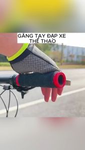Găng tay đạp xe găng tay hở ngón đàn hồi thoáng mát