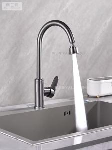 YALANDENG | Hot and Cold Stainless Steel Kitchen Faucet 360° Rotatable Clog Resistant Anti-Splashing