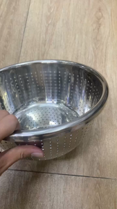 Rổ inox 304 Loại Tốt size  24cm rổ đựng rau rửa thực phẩm vo gạo inox ko gỉ đa năng