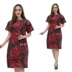 Manis art shop batik dress wanita cantik elegan terbaru termurah / baju pesta dan kondangan
