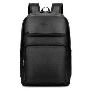 New Mens Casual Business Travel Laptop Bag Large Capacity Multi-Functional Backpack Bookbag Durable PU Material