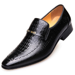Classic Dress Shoes for Men Leather Shoes PU Crocodile Business Casual Formal Sneakers Plus Size Office Wedding Party Oxfords