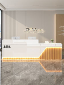 Company Reception Desk Modern Minimalist Beauty Salon Reception Desk Accessible Luxury Paint Bar Cabinet Clothing Store Cashier