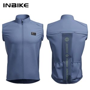 INBIKE Áo Gi-lê chống thấm nước đi xe đạp cho nữ áo chống tia cực tím phản quang 3 túi chống gió nhẹ áo khoác không tay chống gió