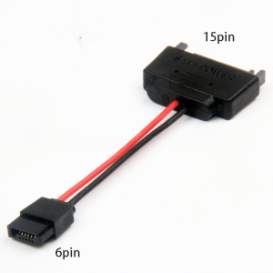 SATA Powe Cable SATA 15PIN Male to 6Pin Female Convert Adapter Cable Splitter Laptop Optical Drive Wire 20AWG Thick Cord