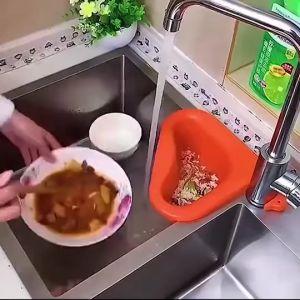 ตะกร้ากรองเศษอาหาร 🍎ที่กรองเศษอาหาร ตะกร้าระบายน้ํา ที่วางฟองน้ำ ใช้สำหรับล้างผัก ล้างผลไม้👍🏻