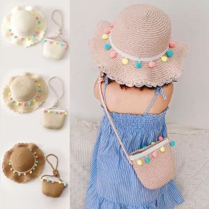 topi pantai set tas anak