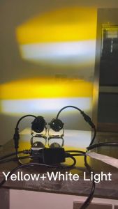 Mini Driving Lights Full Set 20W A Pair Mini Motorcycle Driving Light LED waterproof Light White Yellow Double Universal